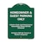 Signmission Homeowner & Guest Parking Only Heavy-Gauge Aluminum Architectural Sign, 24" x 18", GW-1824-9970 A-DES-GW-1824-9970 - alternate 1